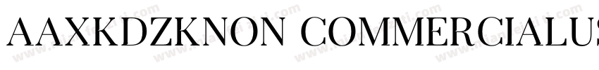 AaXKDZKNon CommercialUse字体转换